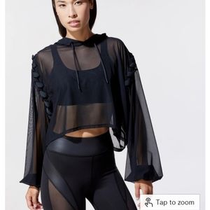 Michi Nero Crop Hoodie NWOT small